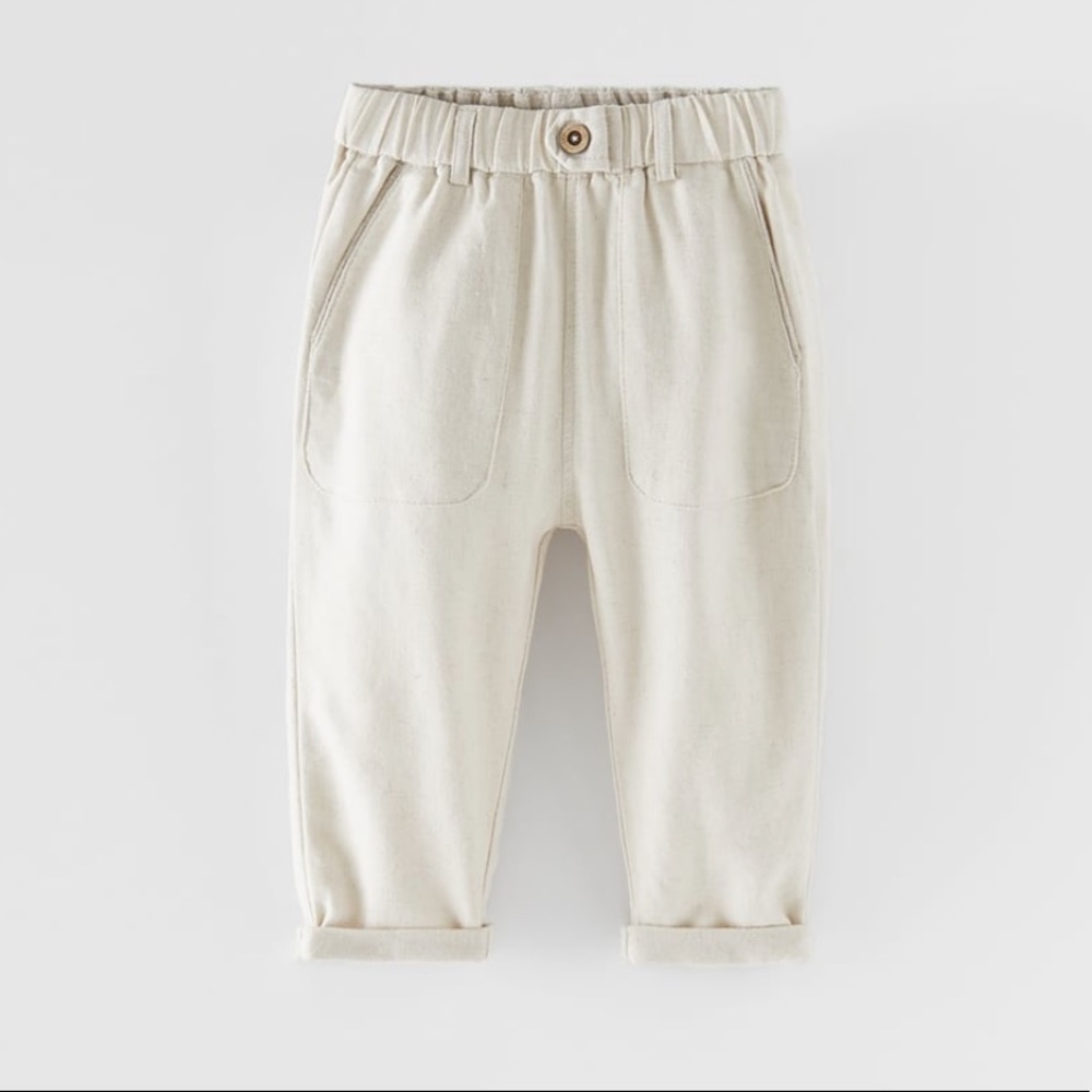 2-3Y Zara Natural flowy pants